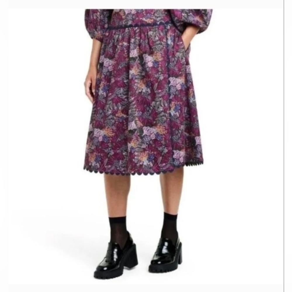 Kika Vargas x Target Women's Reef Scallop Edge Wrap Skirt Purple